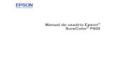 Manual do usuário - SureColor P600 · 14 Ícones de estado Tema principal: Utilização do painel de controle Ícones de estado Ícones de estado podem ser exibidos na tela de toque