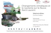 Changements climatiques et le nautisme sur le fleuve Saint-Laurent · 2019. 8. 14. · Changements climatiques et le nautisme sur le fleuve Saint-Laurent Stéphanie Bleau Ouranos