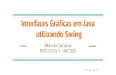utilizando Swing Interfaces Gráficas em Javavanini/mc302/Interfaces Gráficas em Jav… · O que é Swing? Atualmente, o Java suporta, oficialmente, dois tipos de bibliotecas gráficas: