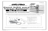 SISTEMA DE ACCESO PROFESIONAL Panel Solar para Cargar … … · Panel Solar para Cargar Baterías A. Panel Solar B. Tornillos de Madera (4) C. Abrazadera para Tubo (4) D. Tubo Curvo