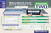 StudioLive PHASE ONE - MI7 · 2013. 2. 15. · StudioLive ™ gets Smaart ®er Universal Control 1.7 無償アップデート PHASE ONE PHASE ONE PHASE ONE ROOM PHASE ANALYSIS SYSTEM
