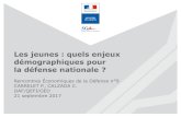 Les jeunes : quels enjeux démographiques pour la défense nationale · Projections France, 2030-2040 Projections démographiques à long terme pour la France (Insee), renouvelées