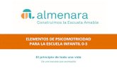 PARA LA ESCUELA INFANTIL 0-3 ELEMENTOS DE PSICOMOTRICIDADalmenara-equipamientos.com/.../04/PSICOMOTRICIDAD-0... · ELEMENTOS DE PSICOMOTRICIDAD PARA LA ESCUELA INFANTIL 0-3 El principio