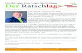 Unabhängige Garchinger Stadtzeitung Der Ratschlag...2020/01/16  · Platz 1: Harald Grünwald • 54 Jahre, gebürtiger Garchin-ger, verheiratet, 2 Kinder • Handwerksmeister in