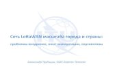 Сеть LoRaWAN масштаба города и страны...беспроводная технология передачи небольших по объёму данных на