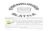 Ausgabe 274 August-September 2019 - eisenburger-blaettle.de - 08-09 August-Sept… · Herzliche Grüße' dein Emil Tisch . ... Die Einsteins besuchen die Memminger Meile Auf traumhafte