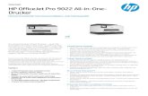 HP Of ficeJet Pro 9022 All-in- One- DruckerHP Of ficeJet Pro 9022 All-in- One-Drucker Höchste Produktivität: hohe Geschwindigkeiten, volle Papierkapazität Ein revolutionärer Smar