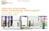 alicja kwade the resting thought 02.02.19 – 01.09...dossier documentaire alicja kwade the resting thought 02.02.19 – 01.09.19 Alicja Kwade, The Resting Thought vue d’exposition