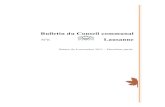 Bulletin du Conseil communal Lausanne · 125e année 2011-2012 – Tome I 550 Bulletin du Conseil communal de Lausanne Séance du 8 novembre 2012 6e séance publique à l’Hôtel