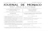 CENT Le Numéro ; 0,55 F JOURNAL DE MONACO · 2016. 9. 9. · Ordonnance Souvérane no 3.291 du 26 février 1965 autorisant le port d'une décoration étrangère (p. 185). Ordonnance