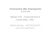 Economie des transports (cours 2/6) - Master TLTE Sorbonne … · 2016. 9. 27. · •Cours 3 : Transports de voyageurs •Cours 4 : Transports urbains •Cours 5 : Coûts sociaux