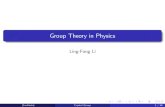 Group Theory in Physics - National Tsing Hua Universityclass/group_theory2012fall/... · 4 Sn These groups have improper rotation through 2π n. Improper rotationŒrotation followed
