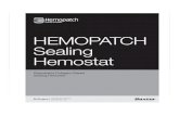 HemopatcH Sealing Hemostat · The white, tissue-facing side is covered with a thin layer of NHS-PEG that provides firm tissue attachment, thus sealing the bleeding surface and inducing