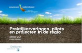Praktijkervaringen, pilots en projecten in de regio · 2017. 11. 20. · Programma sessie 2.2 Ervaringen pilots omgevingsvisies (uit programma ‘Aan de slag met de Omgevingswet’)