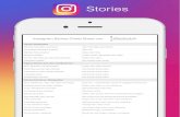 Stories - allfacebook.de · Instagram Stories Cheat Sheet Instagram Stories Cheat Sheet Stories Wiedergabe Nächtes Foto/Video anschauen Tap in der Mitte oder Rechts Vorheriges Foto/Video
