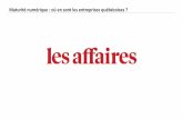 Maturiténumérique: où en sont les entreprises québécoisescontent.tcmediasaffaires.com/LAF/evenements-les-affaires/... · 2019. 4. 26. · Développer de nouveaux marchés (en