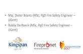 Maj. Dieter Brants (MSc, PgD Fire Safety Engineer …...parkeerzones voor voertuigen, de circulatiewegen en eventueel lokalen omvat. De vloer van deze ruimte kan horizontaal of hellend