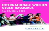 Flyer Wochen gegen Rassismus - Bayreuth · 2020. 3. 6. · Einladung Internationaler Tag gegen Rassismus Gesicht zeigen – Stimme erheben Samstag, 21. März 2020, 13.00 – 14.30