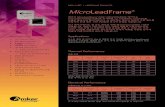 DATA SHEET | LEADFRAME PRODUCTS MicroLeadFrame… · 2020. 1. 16. · DATA SHEET | LEADFRAME PRODUCTS MicroLeadFrame® 앰코의 MicroLeadFrame ®(MLF /QFN/SON/DFN) 패키지는 Chip