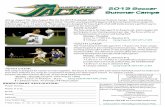 KIDS CAMP: YOUTH CAMP€¦ · 16/01/2013  · 2013 Soccer Summer Camps Join us August 5th thru August 8th, for the 2013 Humboldt State Soccer Summer Camps. Team camp dates ... YOUTH