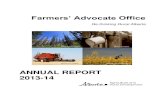 Farmers’ Advocate OfficeDepartment/deptdocs.nsf/... · 2019. 10. 25. · Farmers’ Advocate Office Re-Thinking Rural Alberta 3 of 10 MESSAGE FROM THE FARMERS’ ADVOCATE This spring