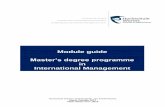 Master’s degree programme in International Management · 2019. 2. 6. · III. Modular Course – Module Examinations The Master’s degree programme International Management is