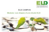 ELD CAMPUS - ELD - ELD Initiative · ELD additionne tous les avantages des services écosystémiques dans l’analyse coûts-avantages Au lieu du terme « revenus », le terme «