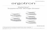 StyleView Supplemental Storage Drawer - Ergotron · 2020. 1. 17. · 888-97-354-G-01 rev. F • 08/19 1 of 8 StyleView® Supplemental Storage Drawer | USA: 1-800-888-8458 | Europe: