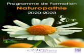 PROGRAMME ET MODALITéS DE FORMATION · bases de la consultation en naturopathie. • 3ème année : connaître et maîtriser les notions avancées de la naturopathie, de la physiologie