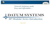 DATUM SYSTEMS - ard-satcom.ru 2016/160616 dubna datum... · 2016. 6. 21. · DATUM SYSTEMS. Network Solutions made . Easy and Affordable… M7 Modular Series Introduction . May 2016