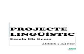 PROJECTE · 2019. 10. 30. · Projecte Lingüístic Els Grecs 1.- INTRODUCCIÓ El Projecte Lingüístic de centre és un document que tots els centres públics i privats sostinguts