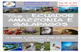 TOUR ECUADOR AMAZZONIA E GALAPAGOSinformagiovani.sestosg.net/files/default/1335258483.pdf · 2012. 4. 24. · Partenza alle 6.00 per raggiungere la stazione ferroviaria, per effettuare