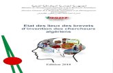 Etat des lieux des brevets d’invention des chercheurs algériens - … · 2019. 5. 9. · 4 I. Chiffres sur la production de brevets I.1. Données statistiques sur les brevets d’invention