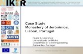 Case Study Monastery of Jerónimos, Lisbon, Portugal...Igreja do Mosteiro dos Jerónimos Plano de Monitorização (Cortes) Legenda: Cablagem SENSORES: Clinómetro (número) Temperatura