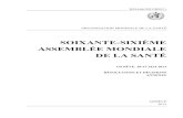 SOIXANTE-SIXIÈME ASSEMBLÉE MONDIALE DE LA SANTÉ...WHA66/2013/REC/1 ORGANISATION MONDIALE DE LA SANTÉ SOIXANTE-SIXIÈME ASSEMBLÉE MONDIALE DE LA SANTÉ GENÈVE, 20-27 MAI 2013