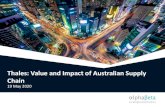 Thales: Value and Impact of Australian Supply Chain...May 19, 2020  · Key findings –supply chain spending trends Thales is a significant investor in local Australian businesses,