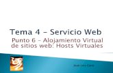Punto 6 Alojamiento Virtual de sitios web: Hosts Virtuales · 2013. 2. 28. · Punto 6 – Alojamiento Virtual de sitios web: Hosts Virtuales Juan Luis Cano . El término Hosting