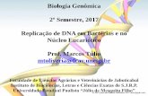 Biologia Genômica 2º Semestre, 2017 Replicação de DNA em ...€¦ · 11.1 Introduction • replicon – A unit of the genome in which DNA is replicated. Each contains an origin