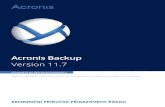 Acronis Backup Command-Line Reference...Acronis Backup Version 11.7 REFERENČNÍ PŘÍRUČKA PŘÍKAZOVÉHO ŘÁDKU VZTAHUJE SE NA NÁSLEDUJÍCÍ PRODUKTY: Všechny aplikace v rodině