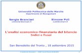 Sergio Branciari Simone Poliweb.metaping.it/incontri/42885/42885_201039.pdfFree cash flow (5. = 1.+2.+3.+4.) (21) (5) 94 6. Flussi di cassa da attività finanziarie (140) (7) (109)