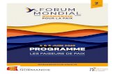 PROGRAMME - Normandie pour la Paix...présentation de «l’indice Normandie pour la Paix » du Parlement européen, la signature du manifeste Normandie pour la Paix, le programme