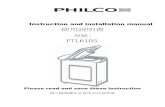 Manual Philco 6kg+hoja€¦ · Technical data mod. PTL 6105 Mains voltage Wash power rating Spin Power rating Pump Motor Power rating Heating element power rating Max. Power input