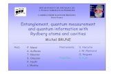 Entanglement, quantum measurement and quantum information ...rydphy04/lectures/Brune_coll.pdf · Entanglement, quantum measurement and quantum information with Rydberg atoms and cavities