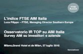 L’indice FTSE AIM Italia - AIM-ItaliaAIM-Italia · Introduzione 2. Gli indici FTSE per il mercato italiano 3. Le particolarità del FTSE AIM Italia 4. I servizi informativi di FTSE