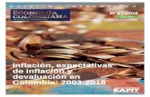 devaluación en de inflación y Inflación, expectativas · 2016) asociada a la fuerte depreciación nominal (devaluación) del peso frente al dólar (55,89% para septiembre de 2015),