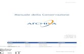 Manuale della Conservazione - AgID...Documento Pubblico Manuale della Conservazione 1 Manuale della Conservazione Archiva S.r.l. Data: 09/01/19 Versione: 14 Codice: MdC_14 Emissione