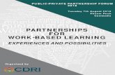 PARTNERSHIPS FOR WORK-BASED LEARNING · and social partners work collectively to qualify apprentices. However, encouraging the private sector to participate in such collaborative