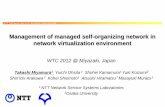Management of managed self-organizing network in network ...wtc2012/Slides/Technical... · ⇒ Design simple management architecture for self-organizing VNs. Optical network Infrastructure