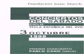 CICLO TECLA ESPAÑOL DEA L XVIII 3 OCTUBRE 1998 · El siglo XVIII español, bajo el reinado de la nueva dinastía de los Borbones, vivió grandes cambios sociales y culturales, y