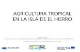 AGRICULTURA TROPICAL EN LA ISLA DE EL HIERRO · PARCHITA. Selección genética Obtención de planta. Multiplicación vegetal. Invernadero para plantas madre. SEFEL una solución para